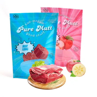 Eco Friendly Recyclable Gravure Printed Stand up Pouch for Snack Bags Fruit Chips Healthy Treats & Pet Food Packaging