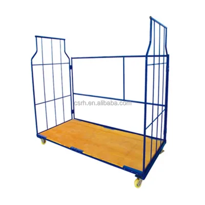 RH-RC013-2 1200*1150*1800mm Industrial Customized Fold Able 3 Sides Heavy Duty Logistic Transportation Roll Cage