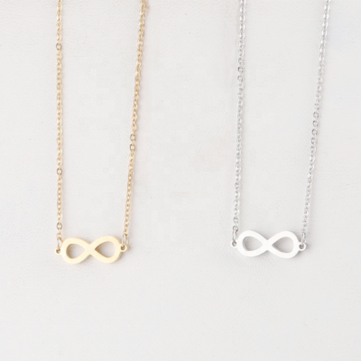 Stainless Steel Necklace 8 Figure Infinite Symbol Shape Pendant Necklace