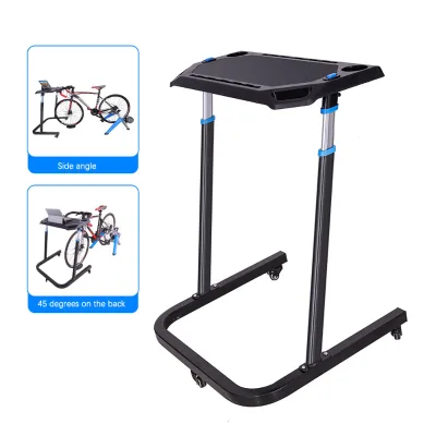 OEM Factory's Adjustable Height Portable Laptop Trainer Table Cycling Desk with Bicycle Rack