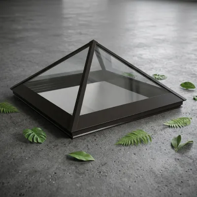 NFRC Certified Vertical Automatic Circular Roof Skylight Window Aluminum Alloy Energy Saving Design Mall OEM ODM Custom