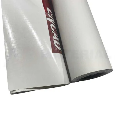 Eco Solvent Semi-Glossy Grey Back Inkjet Display Vinyl PVC Flex Film Roll-up Banner Material for Poster Stands