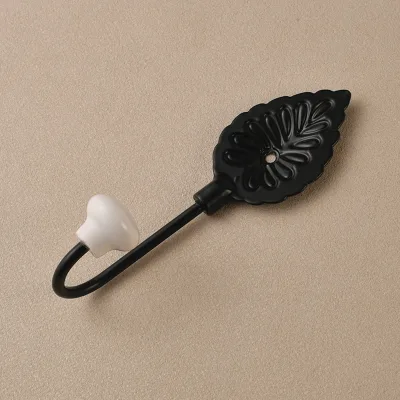 Modern Minimalist Metal Wall-Mounted Hooks-Leaf & Horn Design Multifunctional Clothes/Hat Hangers for Bathroom Wardrobe & Closet