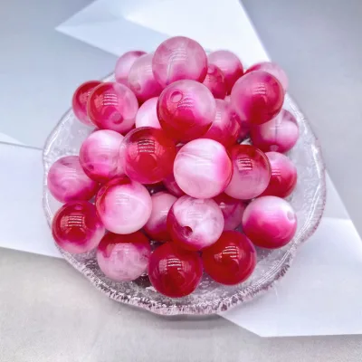 Wholesale DGM Brand Acrylic Straight Hole Cloud Bead 16mm Two-Color Round 10 Bags MOQ DIY Accessories
