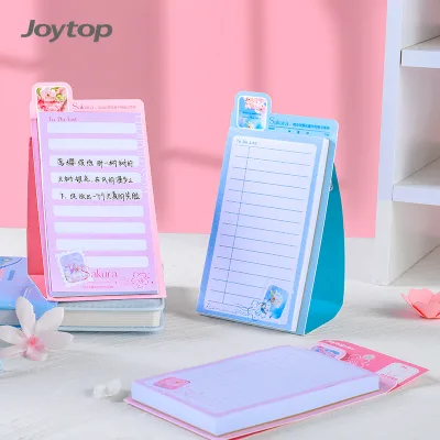 Joytop Wholesale Custom Cherry Blossom Collection Notes Notebook Decorative Desktop Tear-off Pad Page Markers Recycled Paper