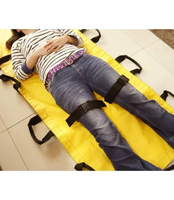 Compact Lightweight Nylon Yellow Stretcher 180x70cm EZ-GO EVC-200