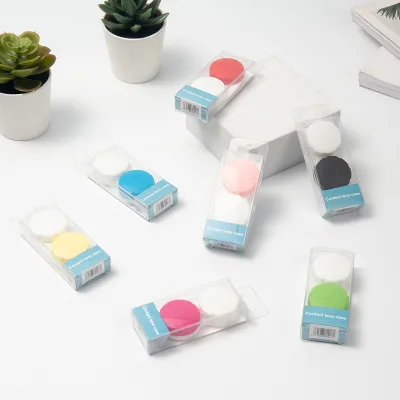 Custom Logo Fashion Foldable Uv Glossy Contact Lens Luxury Lady Color Eye Donut Contact Lenses Package Paper Packaging Box
