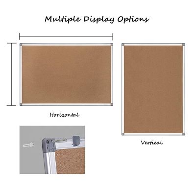 Hardware Strengthened Cork Notice Board Office Memo Bulletin Board for Planning Photos