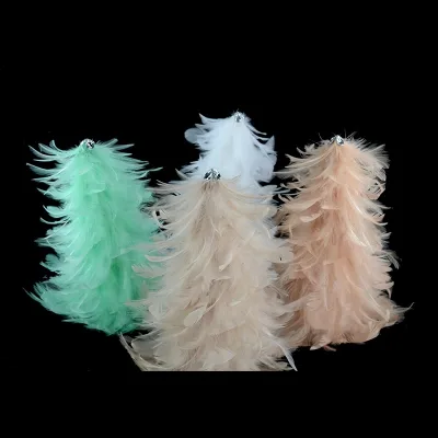 Wholesale Feather Factory Exporter Cheap White Feather Christmas Tree Decoration With Competitive Price