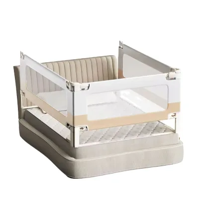 ChocChick Girls' Adjustable Height Foldable Bed Rail with Safety Guard CE/KC Certified for 0-12 Years Old