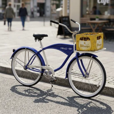 Vintage Beer Advertising Bike Promotional Bicycle Custom Logo OEM Factory Branding Front Beer Crate Carrier Display