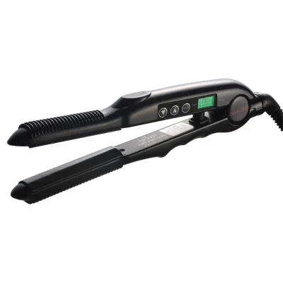 CHAOBA Curved Plate Hair Iron 2-in-1 Straightener & Curler, U-Shaped Contour Plates for Root Volume & High Crown, Salon Use
