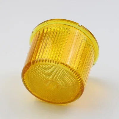 Pressed Customize Size High Quality Borosilicate Transparent Yellow Pressed Glass Lampshade for Outdoor Lamp Use