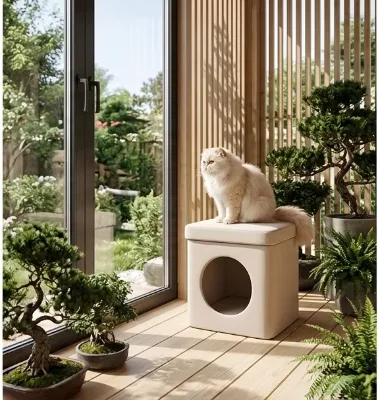 Ottoman Foldable Cat House Ottoman Seat Footstool