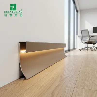 LED Aluminum Alloy Decorative Moulding Skirting Board Baseboard-Durable & Moisture Proof Easy Installation for Office