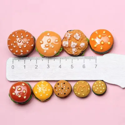 Dollhouse Miniature Resin Burger DIY Model Accessories for Dolls
