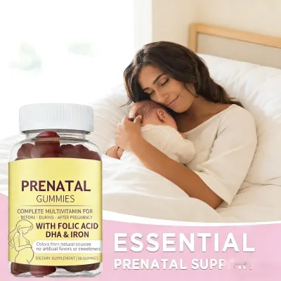 OEM Supplement Vitamin Probiotics Fertility Multivitamin Gummy Support Prenatal Fertility Gummies for Women