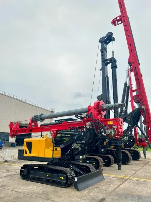 Heavy Duty YCR90H Rotary Drilling Rig 24m Depth Long Auger Rock Bucket Solar Station Building Foundation Drilling Equipment