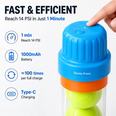 Automatic Tennis Padel Ball Pressurizer Fully Electric 20 PSI Pressure Keeper Fast Bounce Recovery Tennis Training Equipment