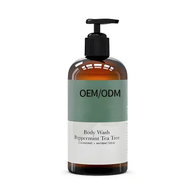 SPA Grade Antimicrobial Body Wash for Adults Tea Tree Vitamin C Shower Gel with Whitening Feature Private Label Bulk Packaging
