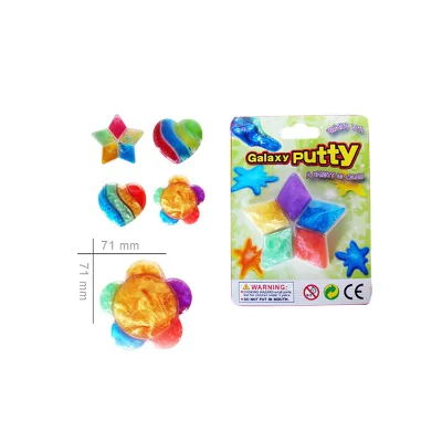 Star Heart Shape Soft Cloud Set Making Putty Surprise DIY Kit Kids Toy Galaxy Slime Ingredients