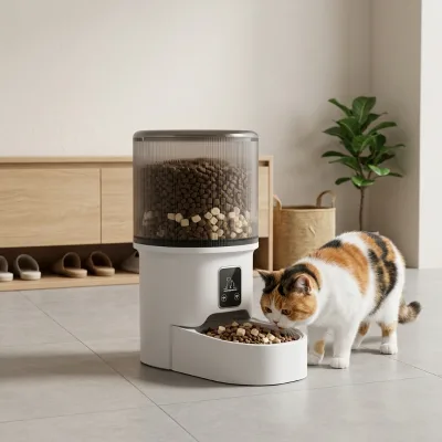 WIFI Smart Automatic Pet Feeder APP Remote Timed Feeding Battery Backup Anti Stick Bowl for Cat Dog for People on Business Trips