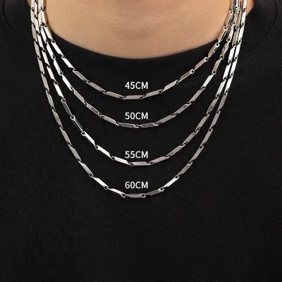 Advanced Necklaces for Both Men and Women Trend Diamond Necklace Gold Personality Versatile Jewelry Set Stainless ALN2601001704