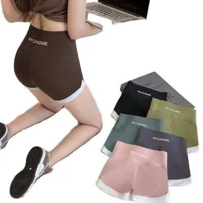 Polyester Rich Women's Safety Shorts with Soft Waistband Anti-Bacterial Color Blocking for All Day Comfort