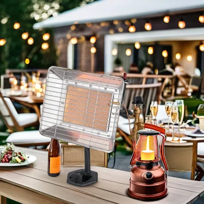 LPG Outdoor 2 in 1 Gas Heater and Cooker Easily Assembled for Camping Garden with High Quality for Home Use Mobile Gas Stove