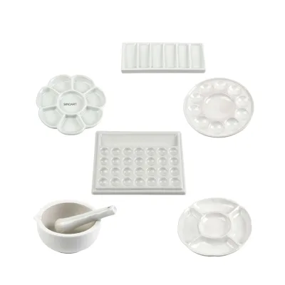 Ceramic Mortar and Pestleceramic Brush Holder Painting Watercolor Porcelain Palettes