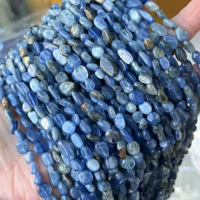 6*8mm Assorted Genuine Pebble Nugget Kyanite Morganite Stone Beads Loose Irregular Healing Gemstone Beads for Jewelry Making