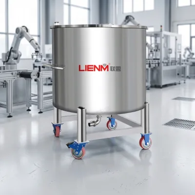 Chemical Solution SUS304/SS316L 1000L Single Layer Storage tank Cosmetic Lotion Buffer tank