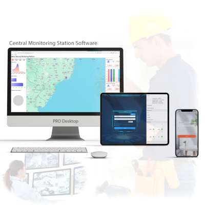 WiFi CMS Monitoring Platform Software Complete Central Alarm Security Solutions for Facility Staff Installation Management