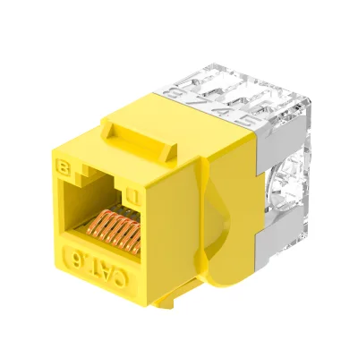 High Quality Cat8 Rotate Rj45 Cat5e Cat6 Modular 180 Degree Keystone Jack Unshielded Coupler