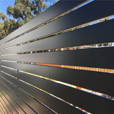 Custom New Style Outdoor Garden Perimeter Modern Design Security Aluminum Privacy Slat Shutter Fence