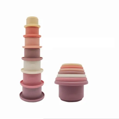 Custom Silicone Stacking Toy Baby Learning Toy Soft Stacking Rings Developmental Educational Toy BPA Free OEM ODM Manufacturer