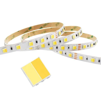 New Design SMD 5050 CCT LED Strip DC24V 9.6W 60LEDs Adjustable Dimmable LED Strip Light