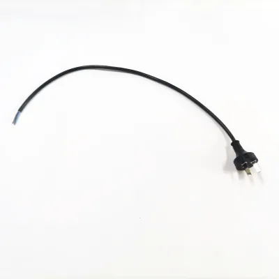 Black 1.5m 2pin SAA NZ AU Australia Plug AC Power Cord Stripped End 3G 1mm2 H05VV-F 250V 10A