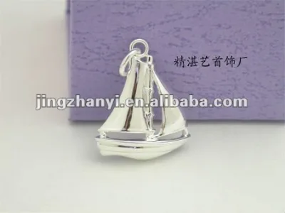 2015 Sea Theme Jewelry, Crystal Pendant, Boat Shape Pendant