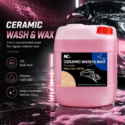 Ceramic Wash & Wax 2-in-1 Concentrated Car Shampoo for Cleaning and Gloss Enhancement in One Wash