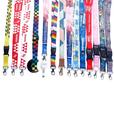 Low-Priced Customized Logo Professional Polyester Lanyard Silk Screen/Uv Printing Full Color Different Hook Neck Strap Lanyard
