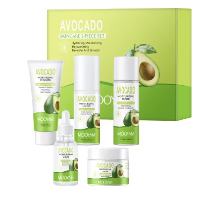 Natural Avocado Hydrating Box 5 Pcs/Set Skin Care Set for All Skin Moisturizing Nourishing Private Label OEM MOOYAM SkinCare Set