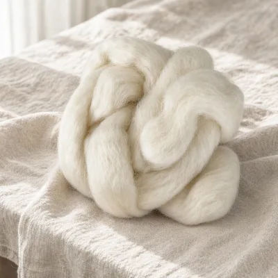 Australia Scoured Combed Wool Roving Tops 19-21 Micron Worsted Wool Fiber for Knitting Yarn