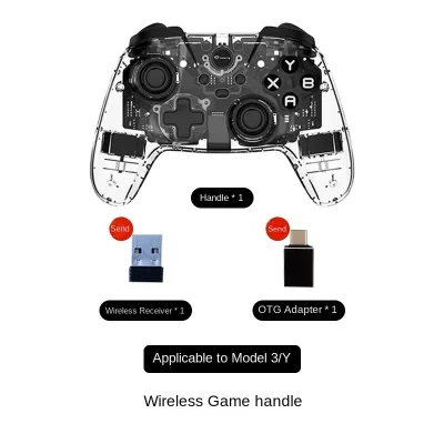 Suitable for tesla Tesla Gamepad Switch Wireless Vibration Transparent Model3/Y Car Special