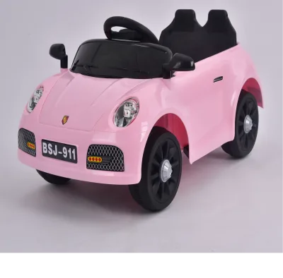 Ride on Car for Kids 2 Seater Electric Battery Powered Pink Vehicle With Bright Headlights Nursery Songs Shock Absorbers