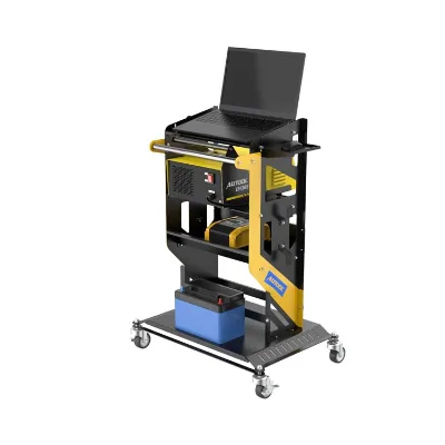 Oem AUTOOL 4 Layer Metal Diagnostic Cart Tool Trolley Cart 100Kg Capacity Ecu Programming