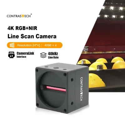 4K 40kHz RGB+NIR 4096 X 4 CameraLink 400-1000nm Spectral Infrared Line Scan Camera for Semiconductor Detection Industrial Camera