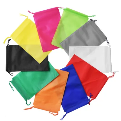 Non Woven Shoe Bag Custom Print Logo Small Drawstring Pouch