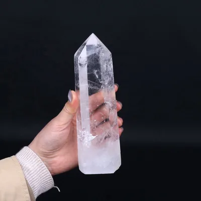 Wholesale Healing Natural Clear White Quartz Crystal Point High Quality Crystal Point for Fengshui Decoration