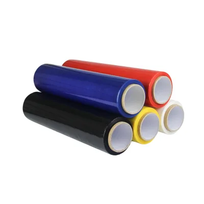 18" 1500 Feet 7 Layers 80 Packaging Soft Eco-Friendly LLDPE Adhesive Roll Pallet Stretch Film for Feed & Meat Packaging